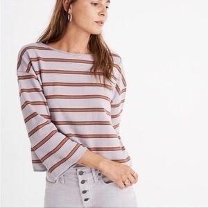 Madewell Striped Boatneck Tee Size XSmall 
Good condition